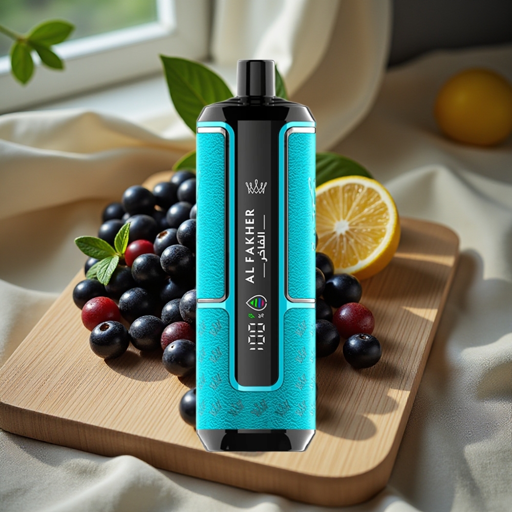 Al Fakher Crown Bar 15K Hypermax Wegwerp Vape Kit Zwarte Bes Munt 22ml 600mAh Type-C DTL 6mg/ml