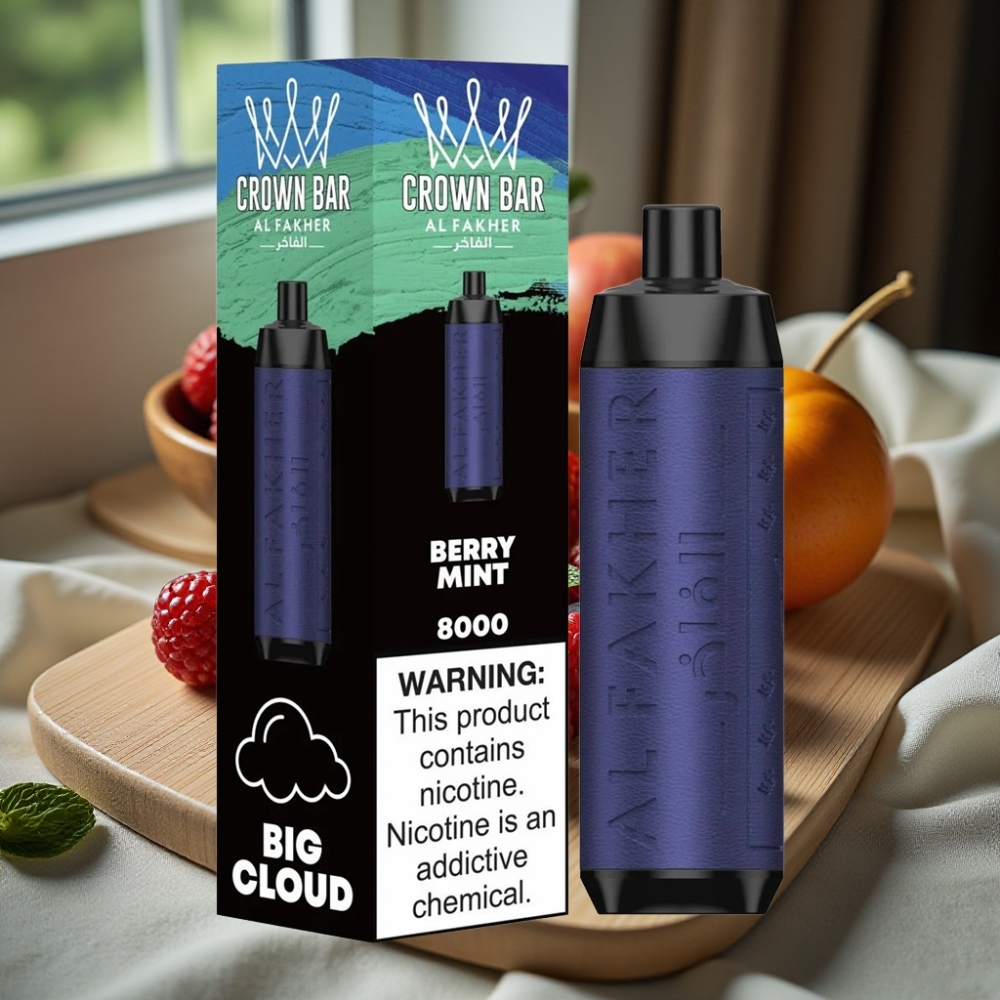 Al Fakher Crown Bar 8000 Crystal Disposable Vape 18ml 5mg Bes Munt