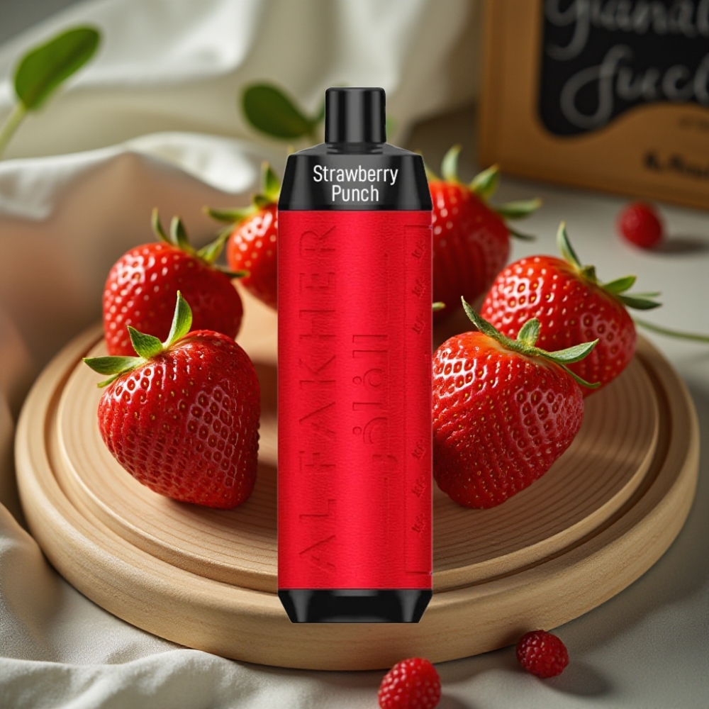 Al Fakher Crown Bar 8000 Crystal Disposable Vape Aardbeien Punch 600mAh 18ml 5mg 0.6ohm