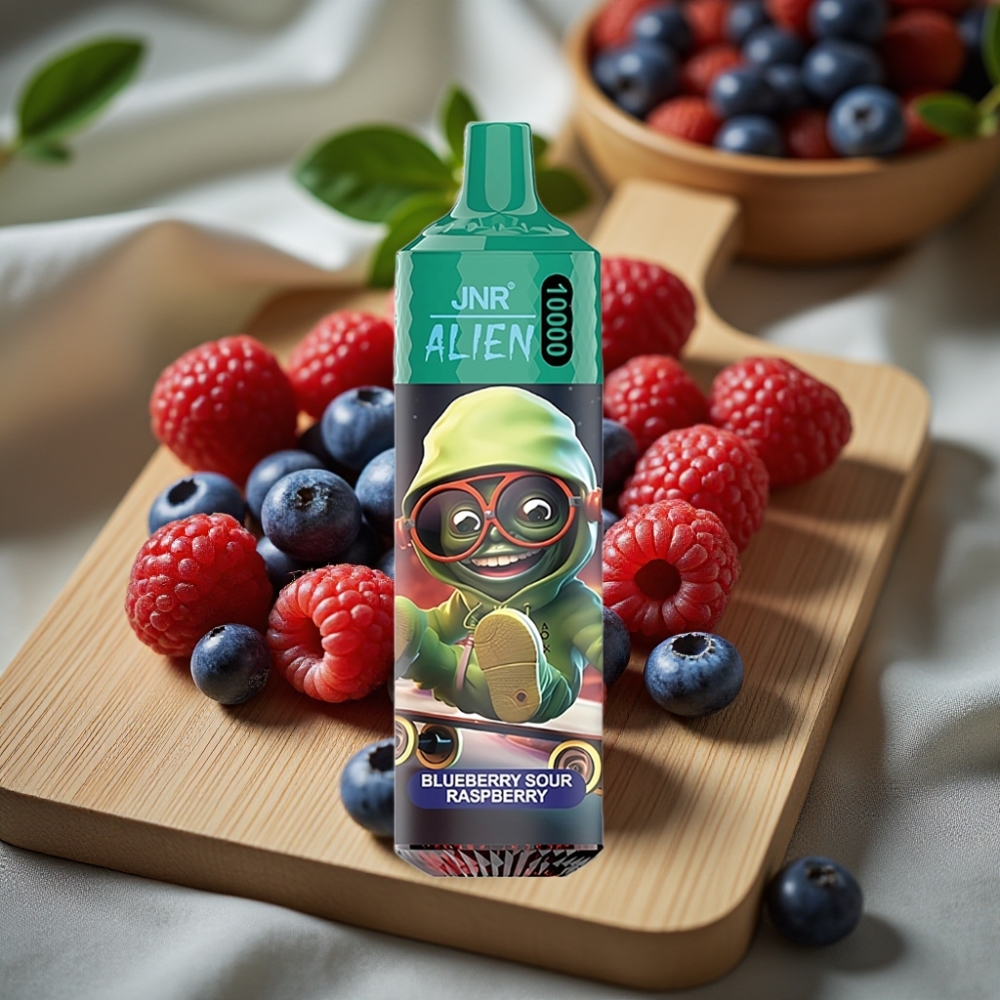 JNR Alien 10000 Puffs Disposable Vape Blauwe Bes Zure Framboos 850mAh Type-C RGB