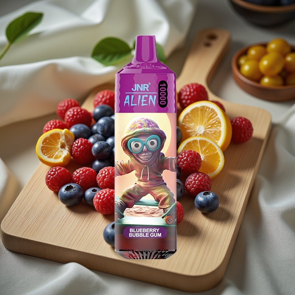 JNR Alien 10000 Puffs Disposable Vape Blauwe Bubbelgum 850mAh 20ml Type-C RGB