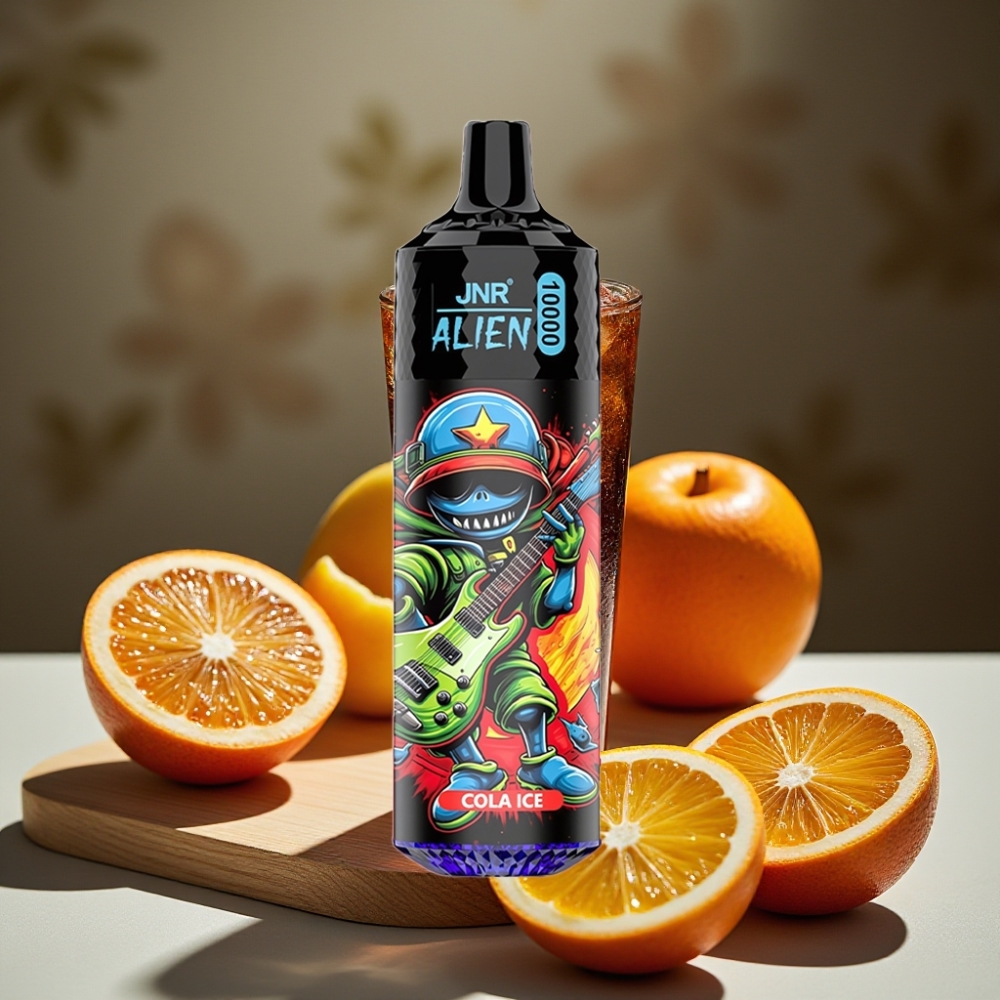 JNR Alien 10000 Puffs Disposable Vape Cola Ijs 850mAh 1.2Ohm Mesh 20ml Type-C RGB