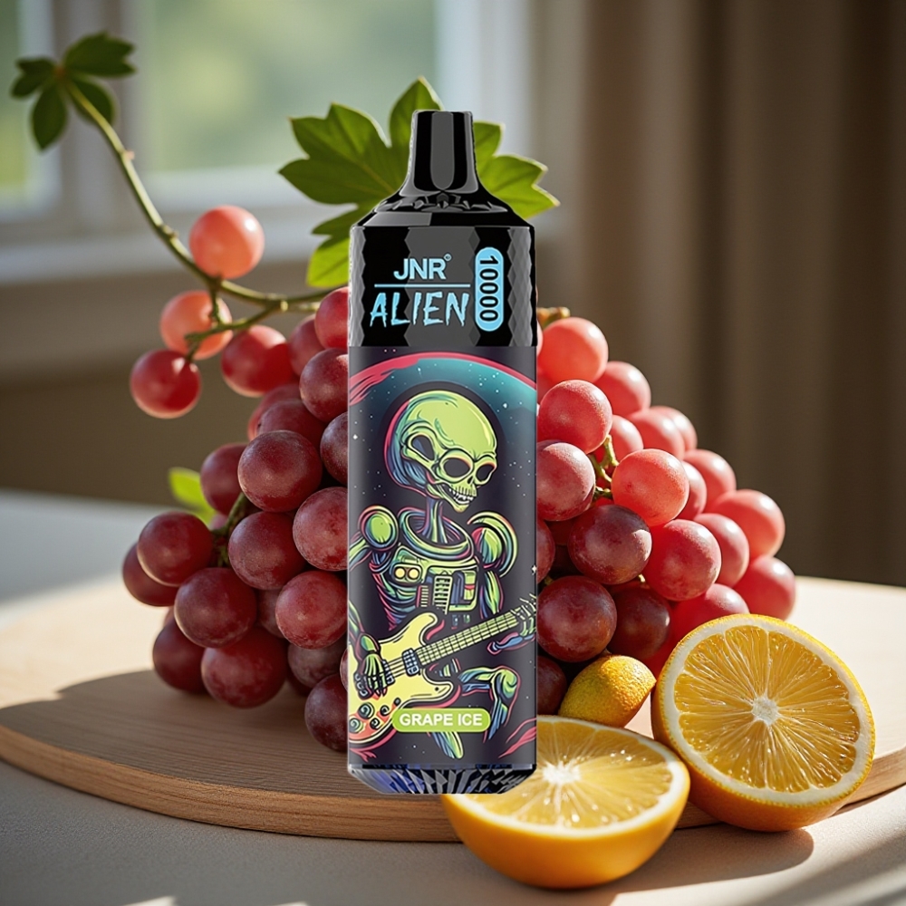 JNR Alien 10000 Puffs Disposable Vape Druiven IJs 850mAh 20ml Type-C RGB