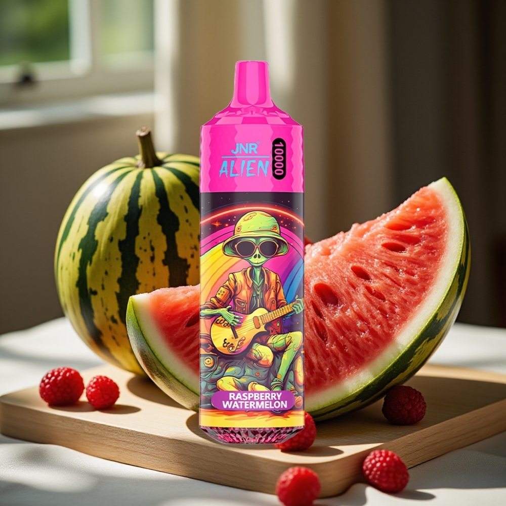 JNR Alien 10000 Puffs Disposable Vape Framboos Watermeloen 850mAh 20ml Type-C RGB