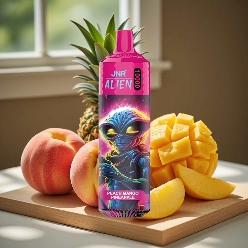 JNR Alien 10000 Puffs Disposable Vape Perzik Mango Ananas 850mAh Type-C RGB