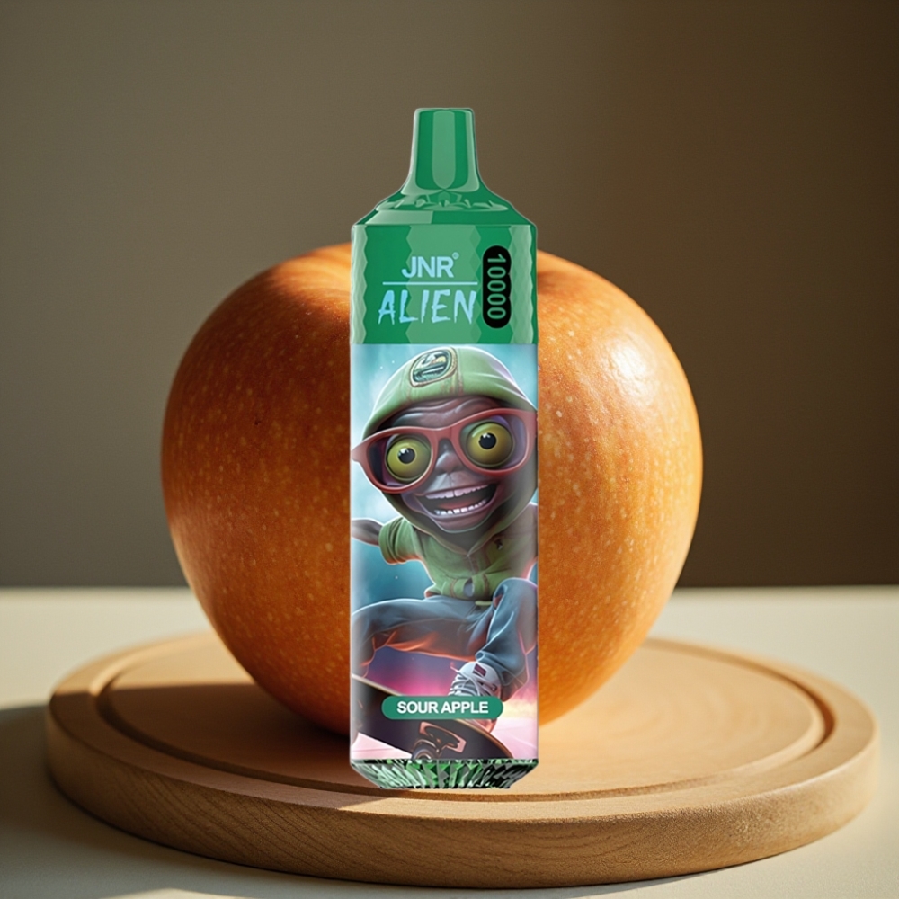 JNR Alien 10000 Puffs Disposable Vape Zure Appel 850mAh 20ml Type-C RGB LED