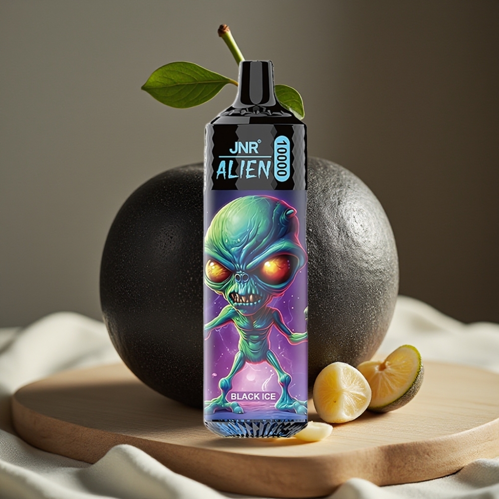 JNR Alien 10000 Puffs Disposable Vape Zwart IJs 850mAh 20ml Type-C RGB