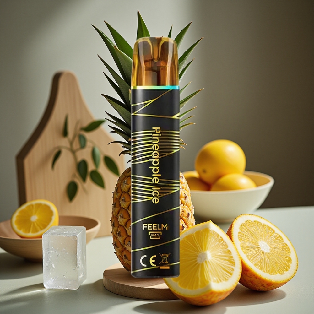 JNR Black&Golden 800 Puffs Disposable Vape Ananas IJs 550mAh 2ml TPD 2%