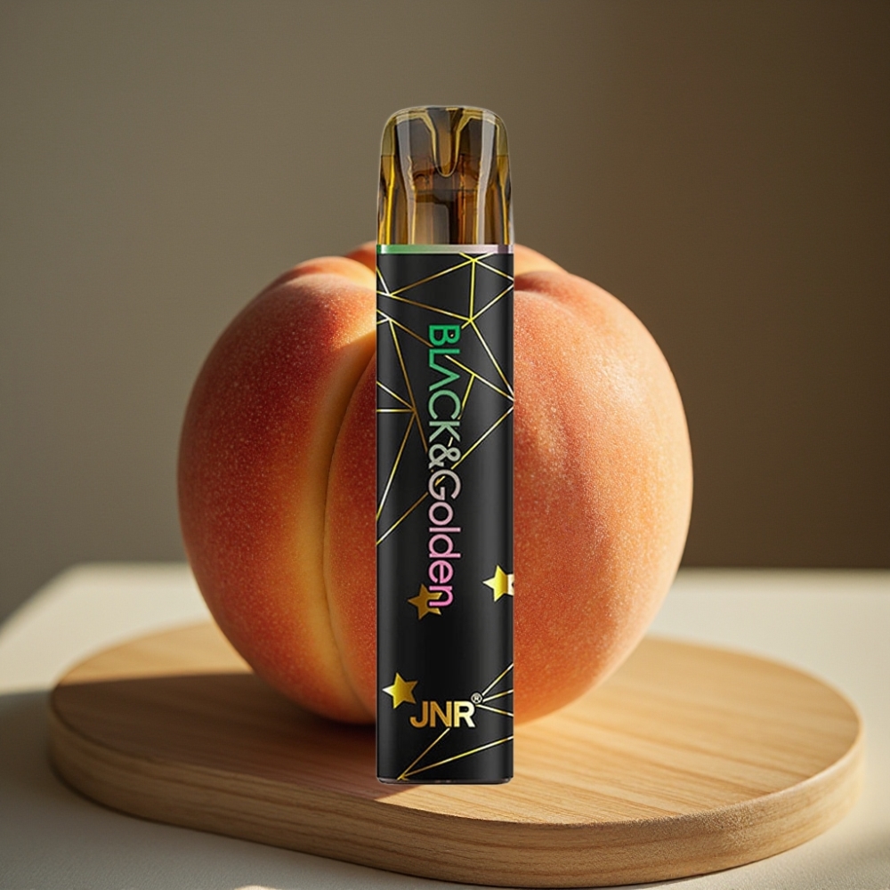JNR Black&Golden 800 Puffs Disposable Vape Fruit Perzik 550mAh 2ml TPD 2% Nicotine