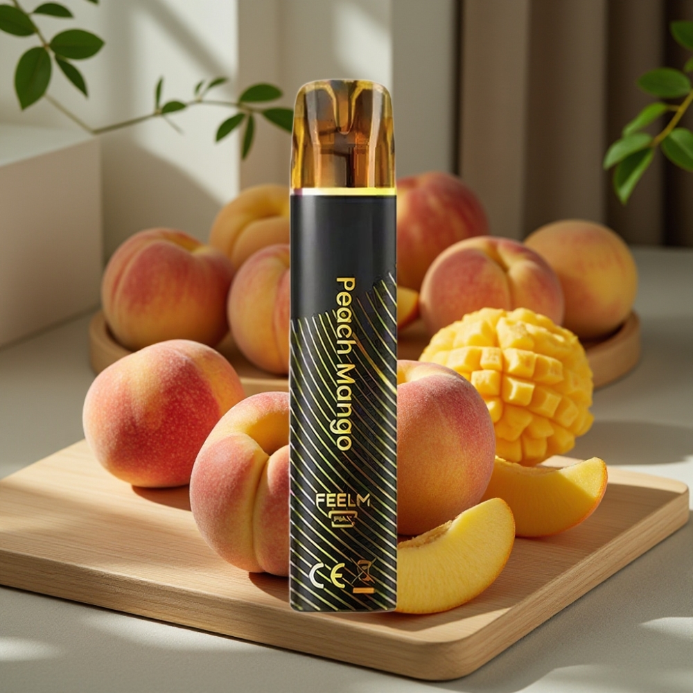 JNR Black&Golden 800 Puffs Disposable Vape Perzik Mango 550mAh 2ml TPD 2%