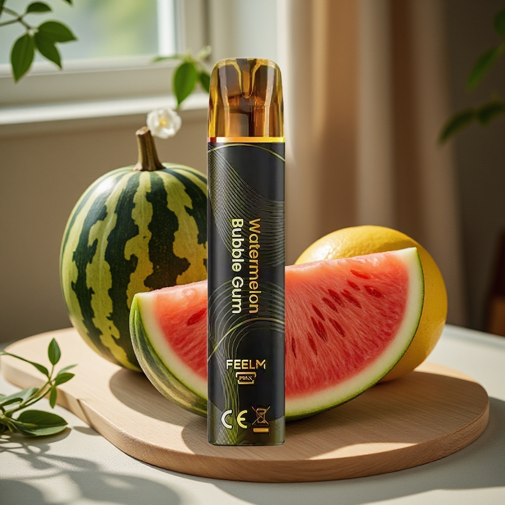 JNR Black&Golden 800 Puffs Disposable Vape Watermeloen Bubble Gum 550mAh 2ml TPD 2% Nicotine