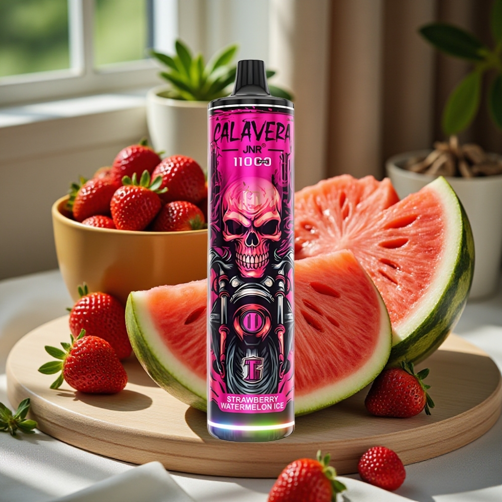 JNR Calavera 11000 Puffs Disposable Vape Aardbei Watermelon IJs Type-C 850mAh 21ml 1.0ohm