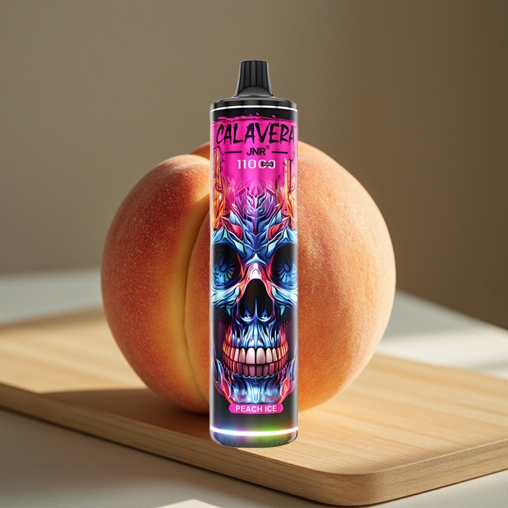 JNR Calavera 11000 Puffs Disposable Vape Perzik IJs Type-C 850mAh 21ml 1.0ohm