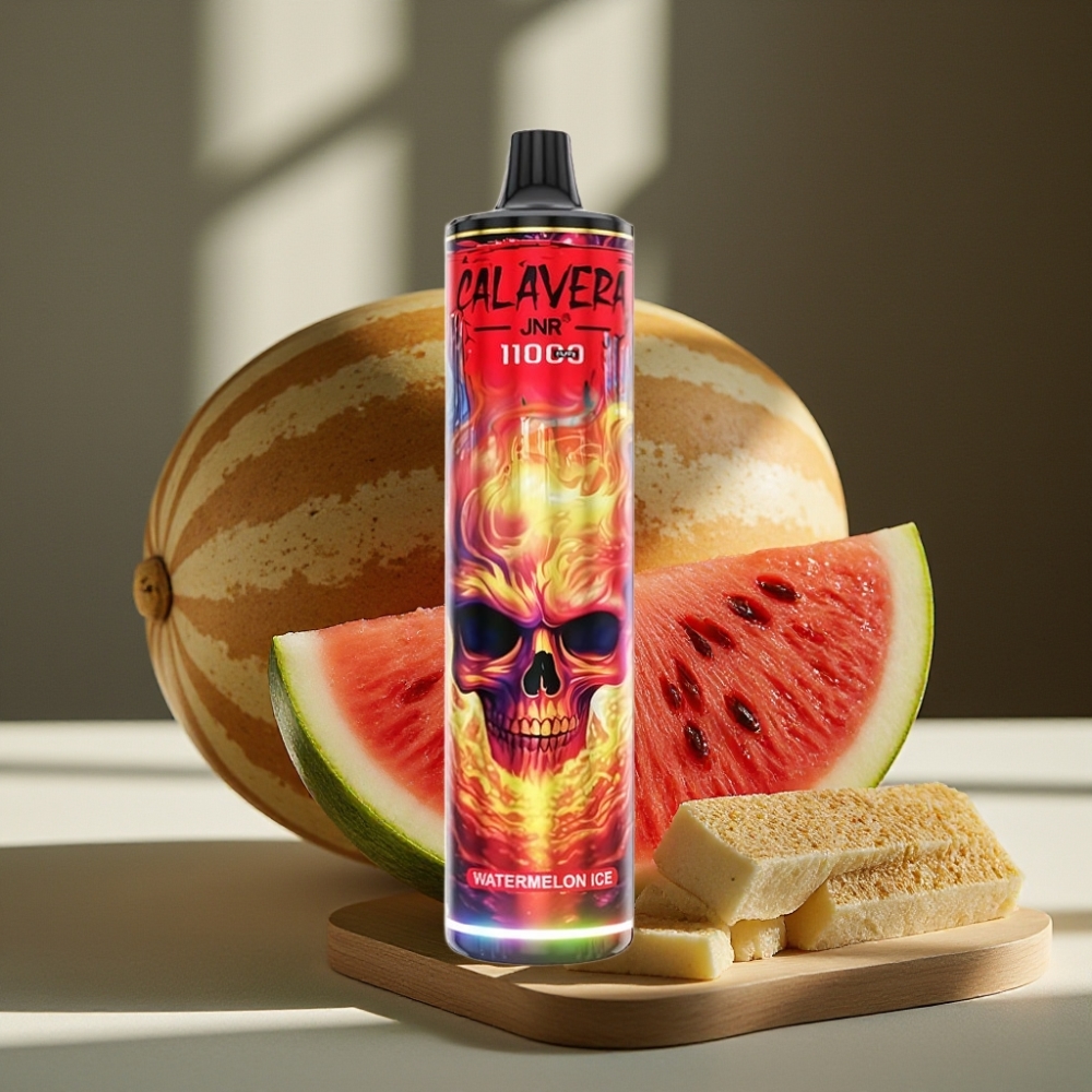 JNR Calavera 11000 Puffs Disposable Vape Watermeloen IJs Type-C 850mAh 21ml 1.0ohm Mesh 0-2-5% Nicotine