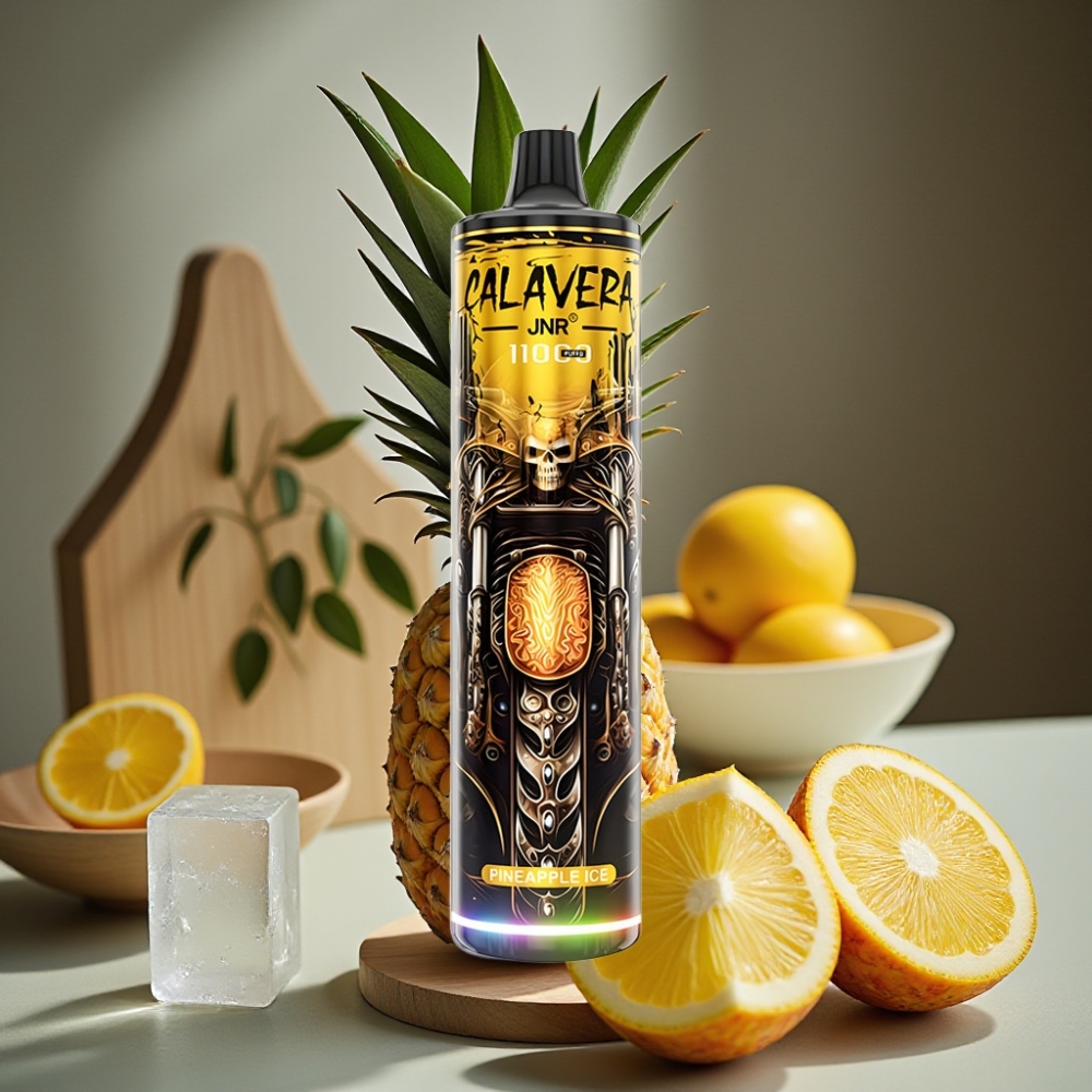 JNR Calavera 11000 Puffs Typ-C Opladen 850mAh 21ml 1.0ohm Mesh Coil Ananas IJs Disposable Vape