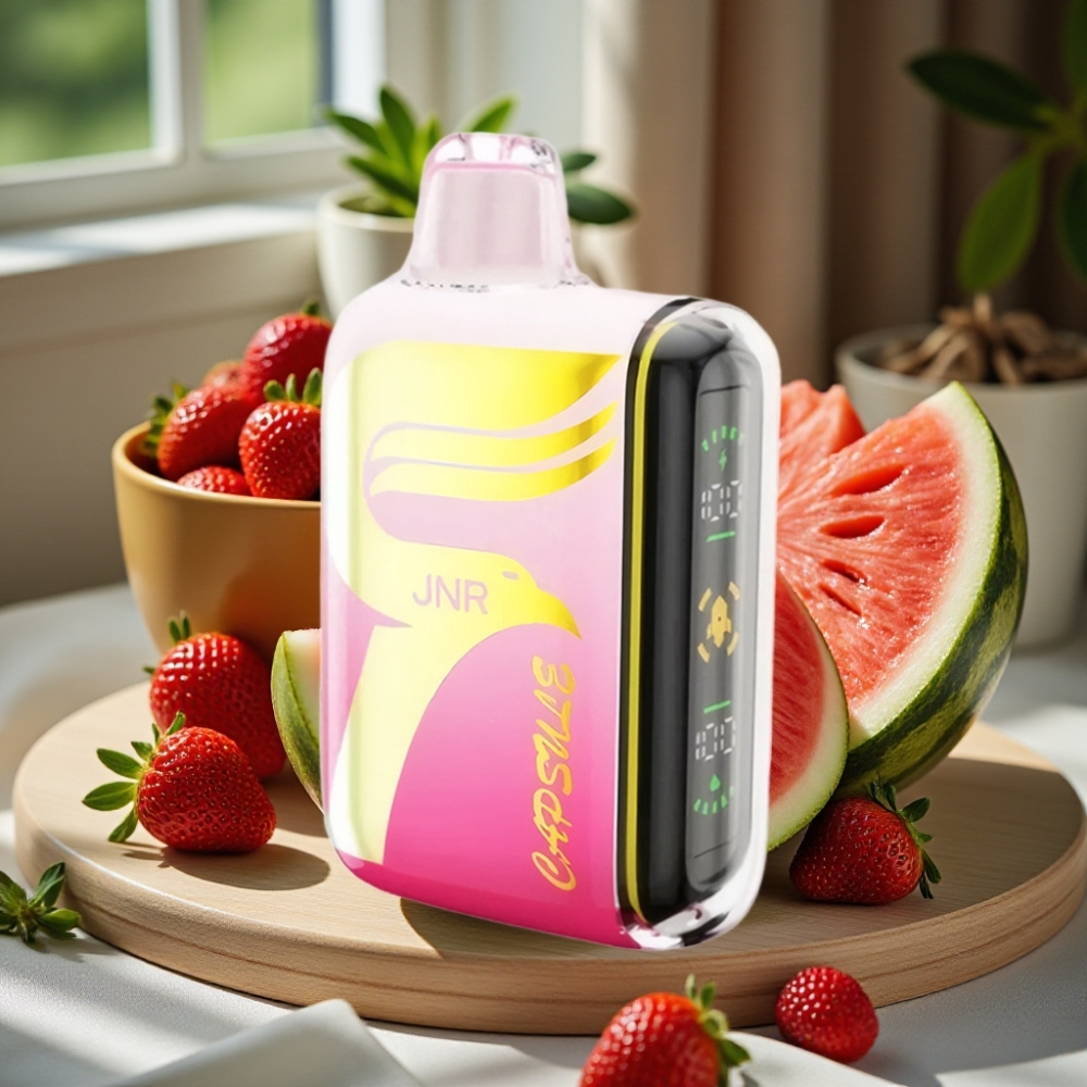 JNR Capsule 15000 Puffs Disposable Vape Aardbei Watermeloen Ijs 850mAh 20ml Dual Mesh Coil