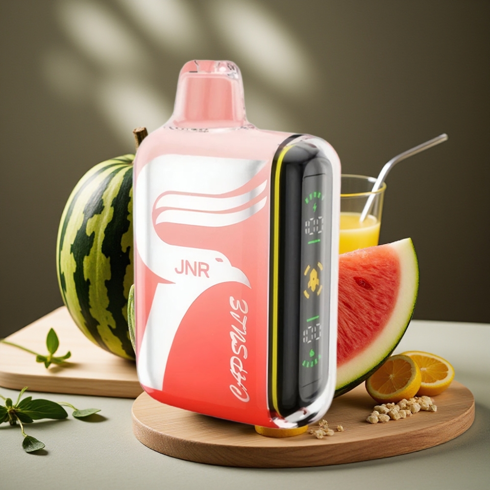 JNR Capsule 15000 Puffs Disposable Vape Watermeloen Brazz Ijs 850mAh 20ml 20W Dual Mesh Coil Smart LED Display