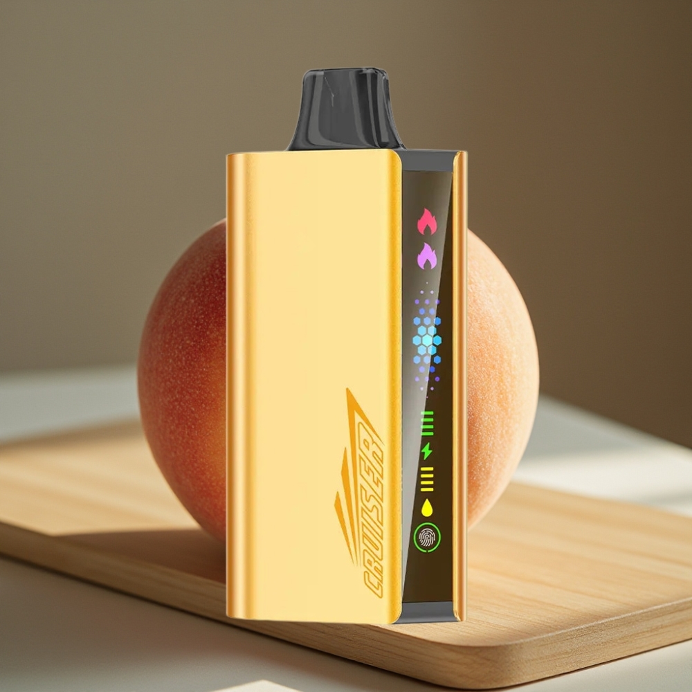 JNR Cruiser 12000 Puffs Oplaadbare Disposable Vape Perzik IJsmonding 3500mAh 25ml Dual Mesh