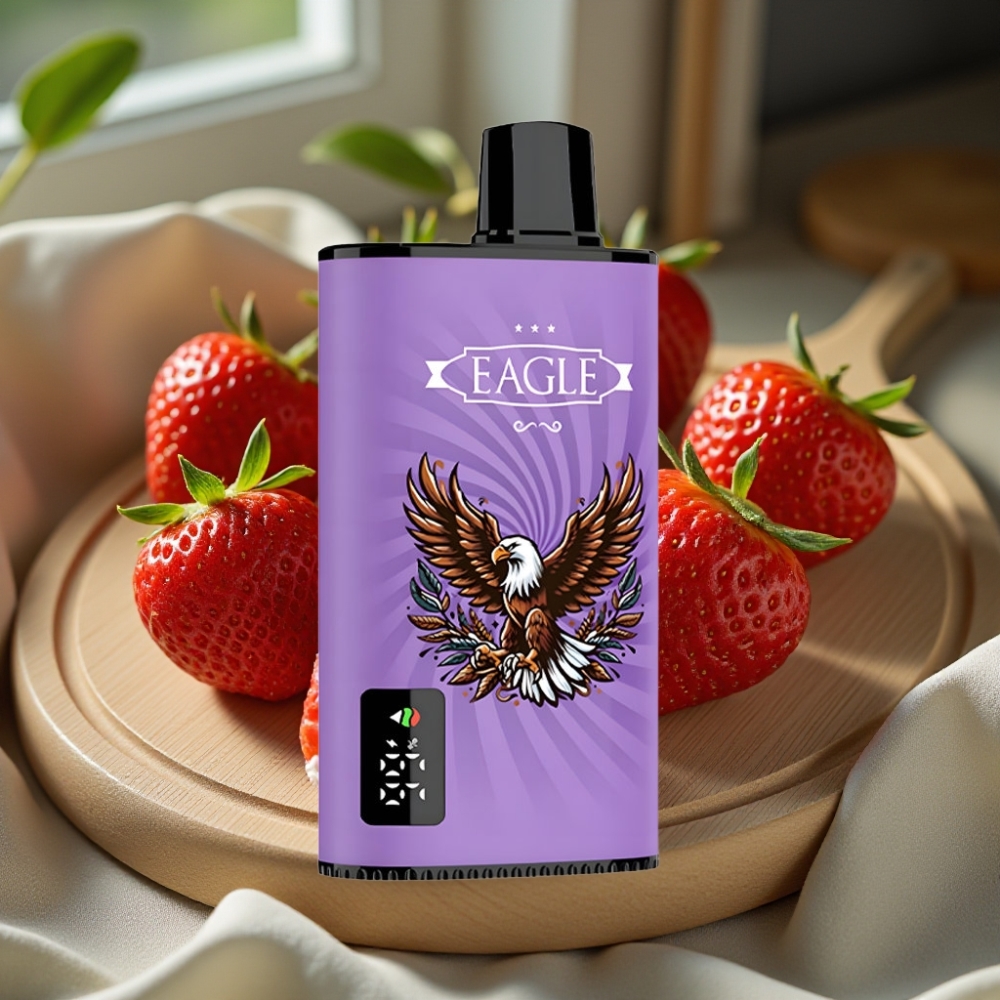JNR EAGLE Smart 23000 Puffs Disposable Vape Aardbei IJs met Digitaal Scherm, 1.0ohm Mesh Coil, Instelbare Luchtstroom