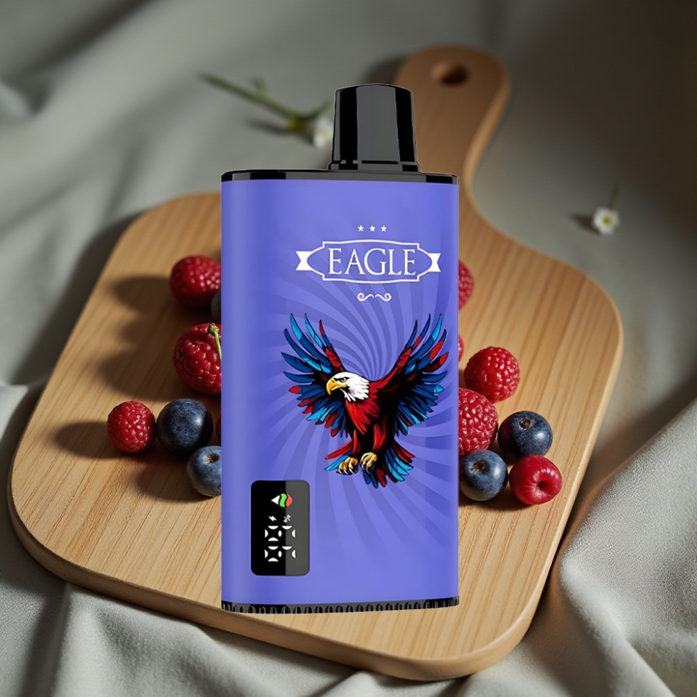 JNR EAGLE Smart 23000 Puffs Disposable Vape Blauwe Framboos Kers Digitaal Scherm 1.0ohm Mesh Coil Ajusteerbare Luchtstroom