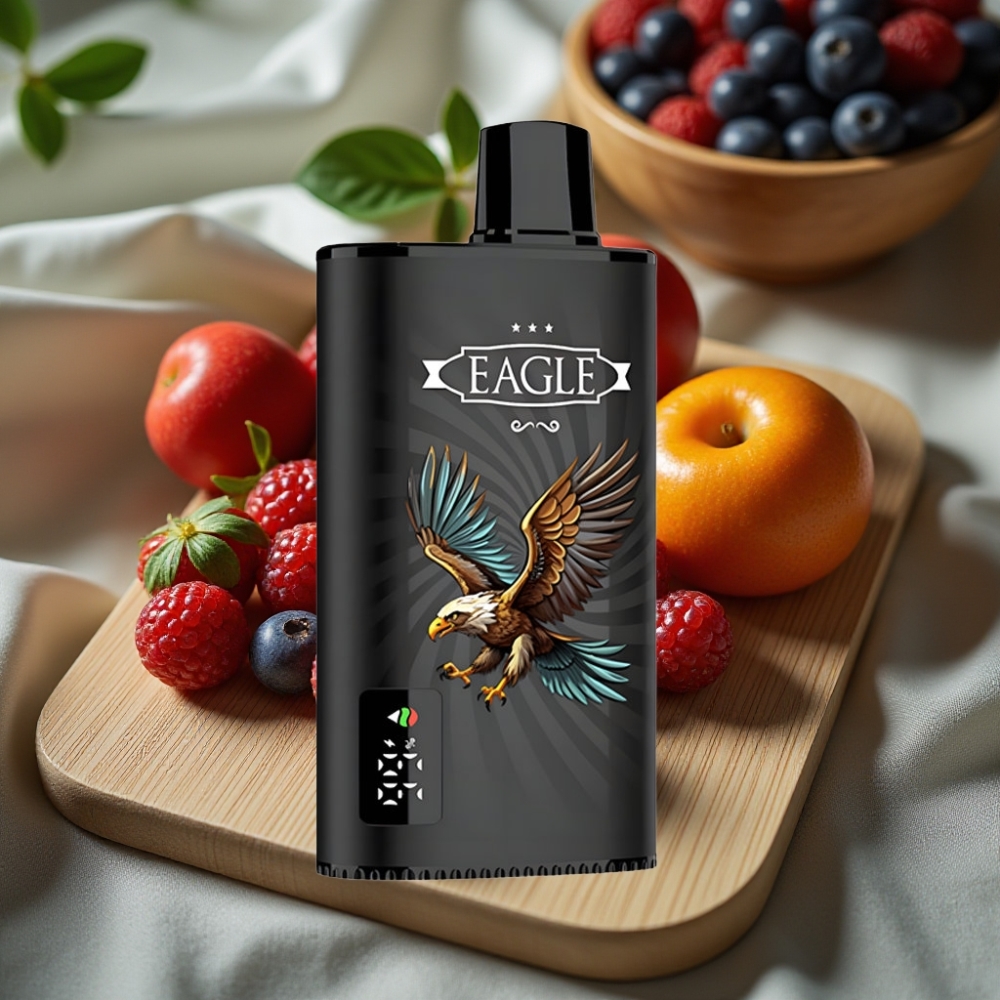 JNR EAGLE Smart 23000 Puffs Disposable Vape Mixed Bessen met Digitaal Scherm, 1.0ohm Mesh Coil, Instelbare Luchtstroom, 750mAh Accu, Type-C Opladen, 25ml Vloeistof