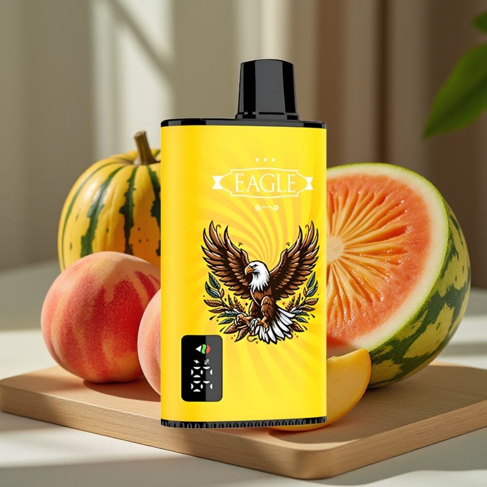 JNR EAGLE Smart 23000 Puffs Disposable Vape Perzik Mango Watermelon Digitale Scherm 1.0ohm Mesh Coil Type-C
