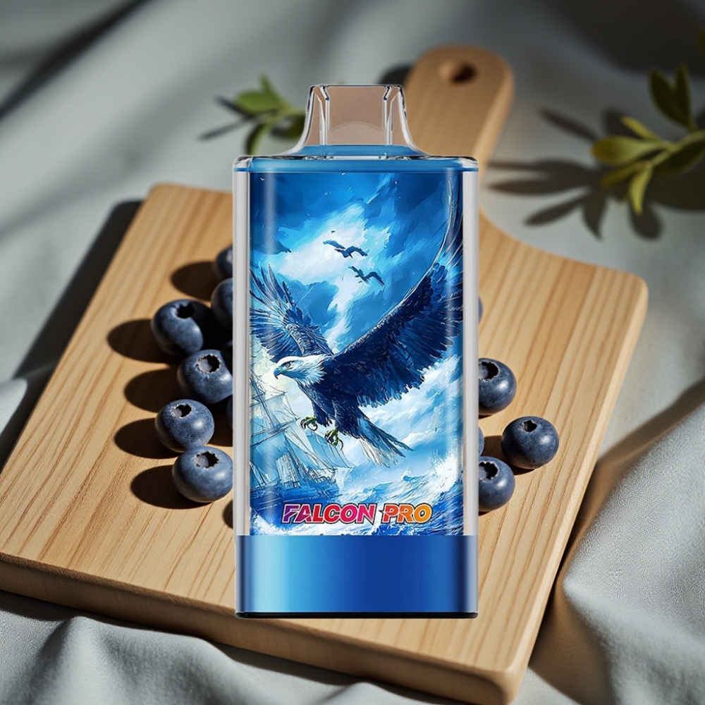 JNR Falcon Pro 28000 Disposable Vape Blauwe Bes IJs 30ml 950mAh 5% Nicotine Smart Display Dual Mesh USB-C MTL