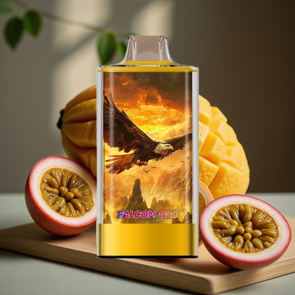 JNR Falcon Pro 28000 Disposable Vape Mango Passievrucht 30ml 950mAh 5% Nicotine Smart Display Dual Mesh USB-C MTL