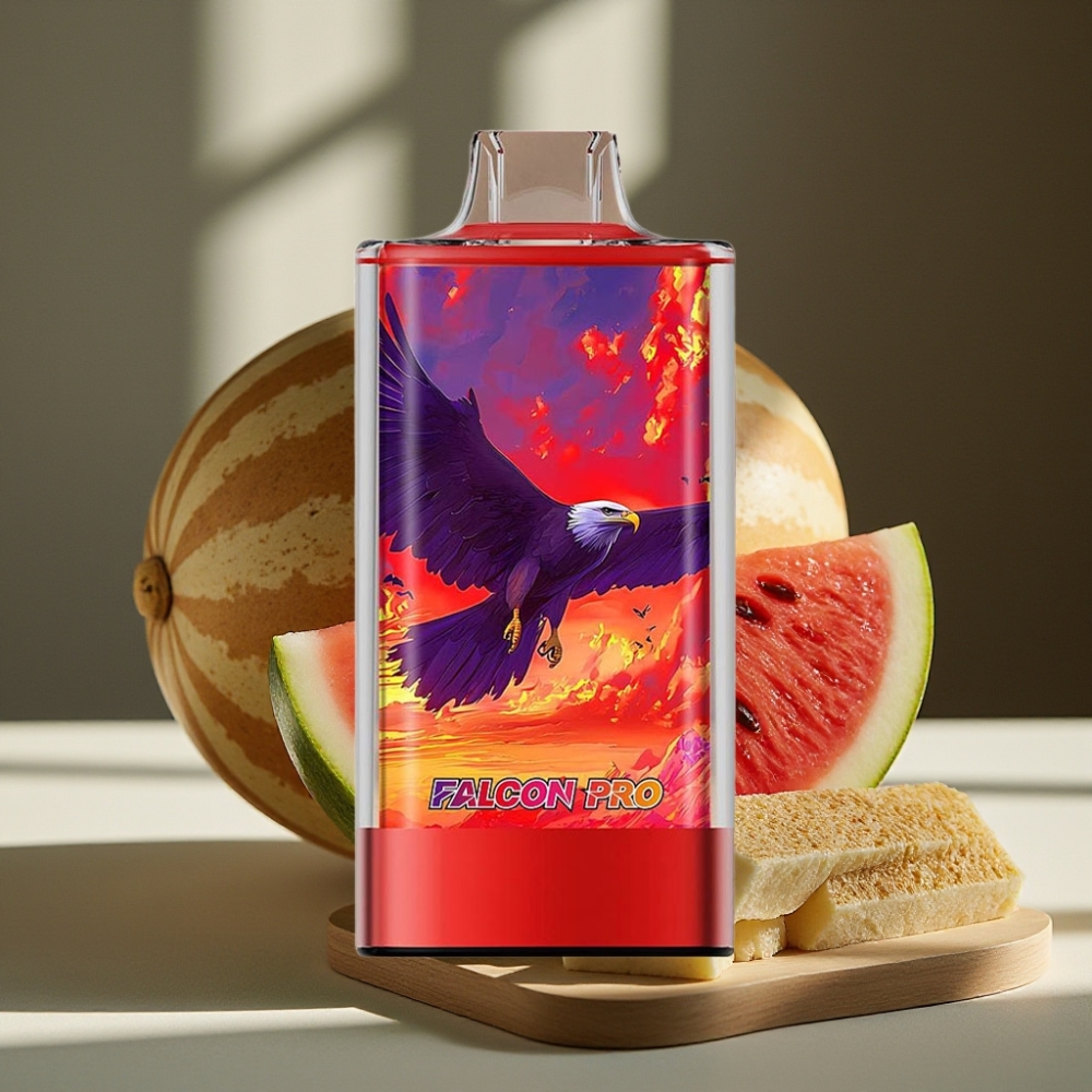 JNR Falcon Pro 28000 Disposable Vape Watermeloen IJs 30ml 950mAh 5% Nicotine Smart Display Dual Mesh USB-C MTL