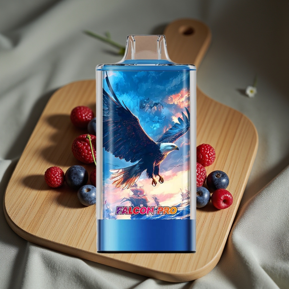 JNR Falcon Pro 28000 Wegwerp Vape Blauwe Framboos Kers 30ml 950mAh 5% Nicotine Smart Display Dual Mesh USB-C MTL