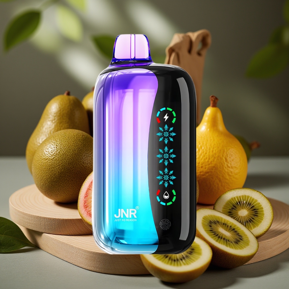 JNR Flex Ice 21000 Puffs Disposable Vape Kiwi Passievrucht Guava IJs Aanpasbaar 26ml Touchscreen