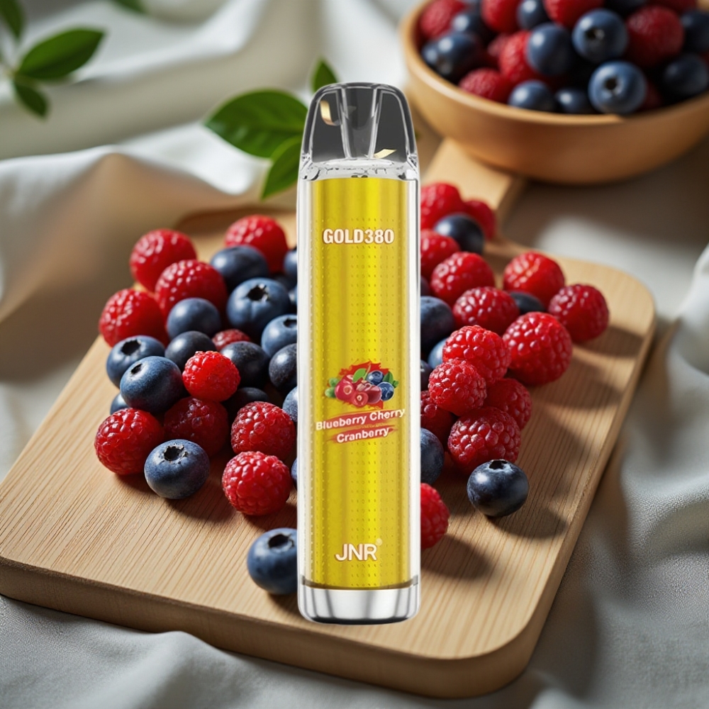 JNR Gold380 6000 Puffs 1500mAh 1.0ohm Mesh 13ml Disposable Vape Blauwe Bes Kers Cranberry