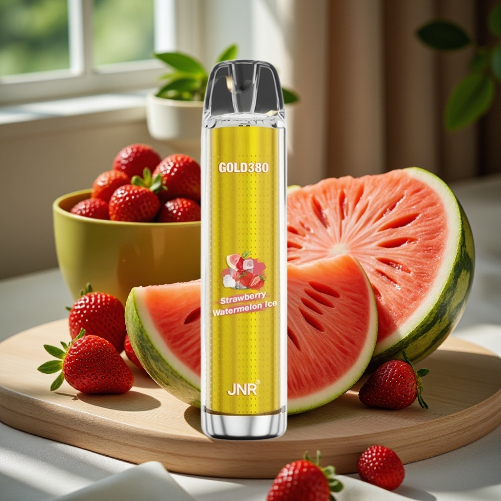 JNR Gold380 6000 Puffs Disposable Vape Aardbei Watermeloen IJs 1500mAh 13ml 1.0ohm Mesh