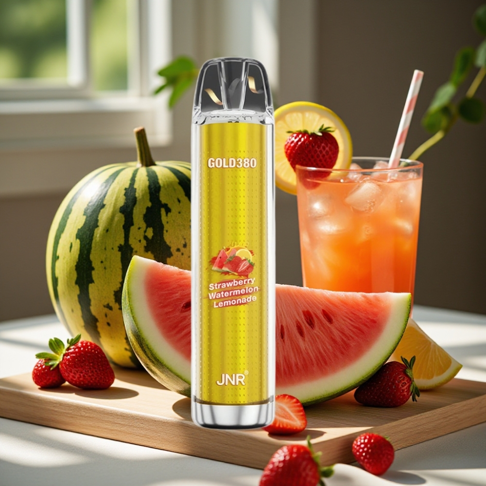 JNR Gold380 6000 Puffs Disposable Vape Aardbei Watermeloen Limonade 1500mAh 13ml 1.0ohm Mesh