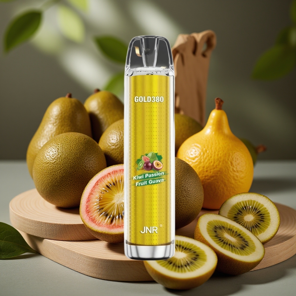 JNR Gold380 6000 Puffs Wegwerp Vape Kiwi Passievrucht Guave 1500mAh 13ml 0%/2%/5%