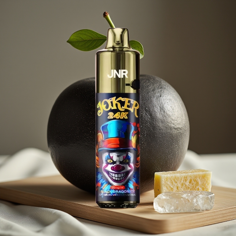 JNR Joker 24K Puffs Herbruikbare Disposable Vape Zwarte Draak Ijs 2+10ml Zijlading 800mAh