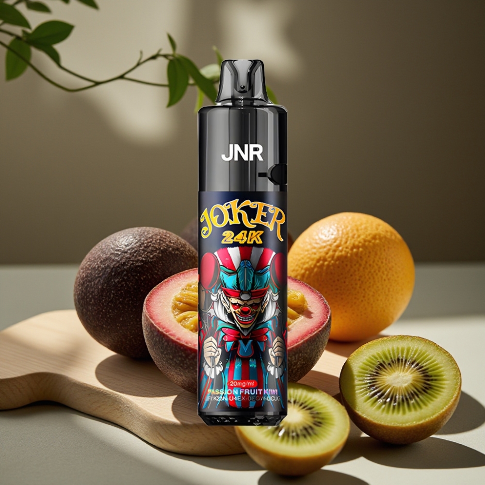 JNR Joker 24K Puffs Herlaadbare Disposable Vape Passievrucht Kiwi 2×10ml 800mAh Type-C 2% Nicotine