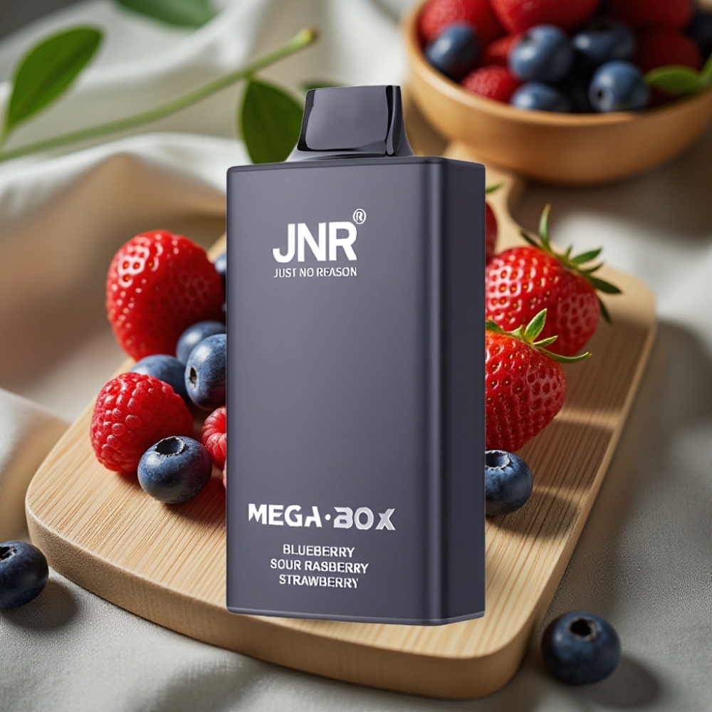 JNR Mega Box 25000 Puffs Disposable Vape Blauwe Bes Zure Framboos Aardbei 30ml 850mAh Dual Mesh Coil Type-C