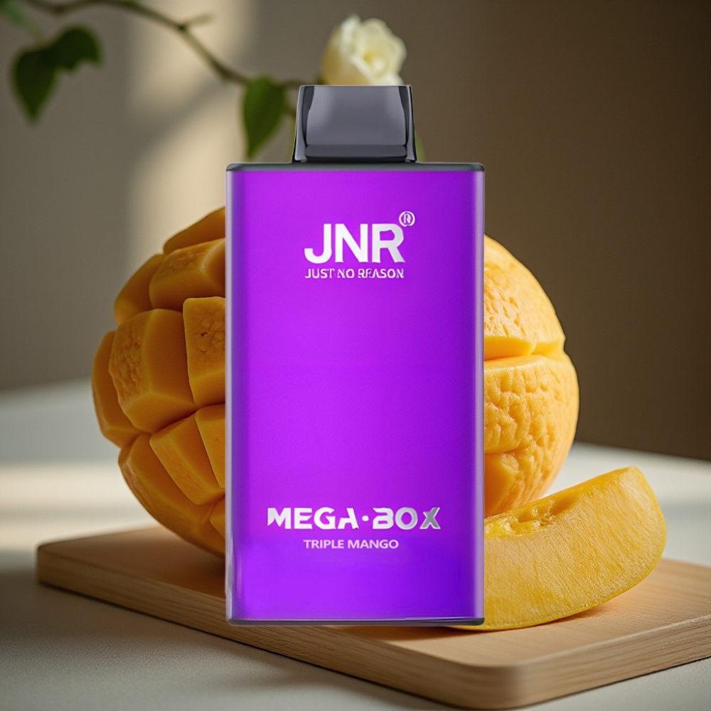 JNR Mega Box 25000 Puffs Disposable Vape Triple Mango 30ml 850mAh Dual Mesh Coil Type-C
