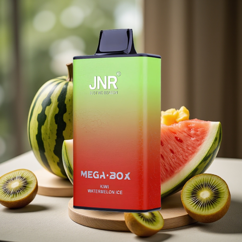 JNR Mega Box 25000 Puffs Herbruikbare Vape Kiwi Watermeloen Ijs 30ml 850mAh Dual Mesh Dual Core Type-C 2% Nicotine