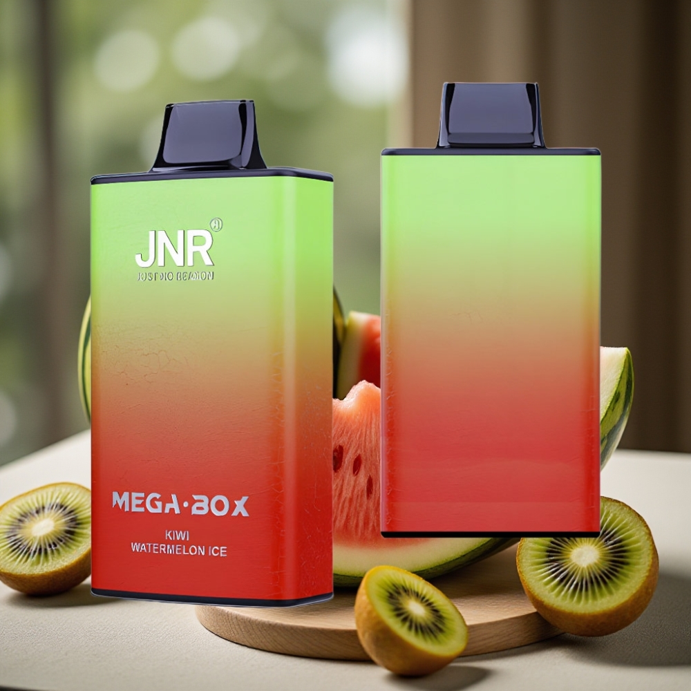 JNR Mega Box 25000 Puffs Herbruikbare Vape Kiwi Watermeloen Ijs 30ml 850mAh Dual Mesh Dual Core Type-C 2% Nicotine