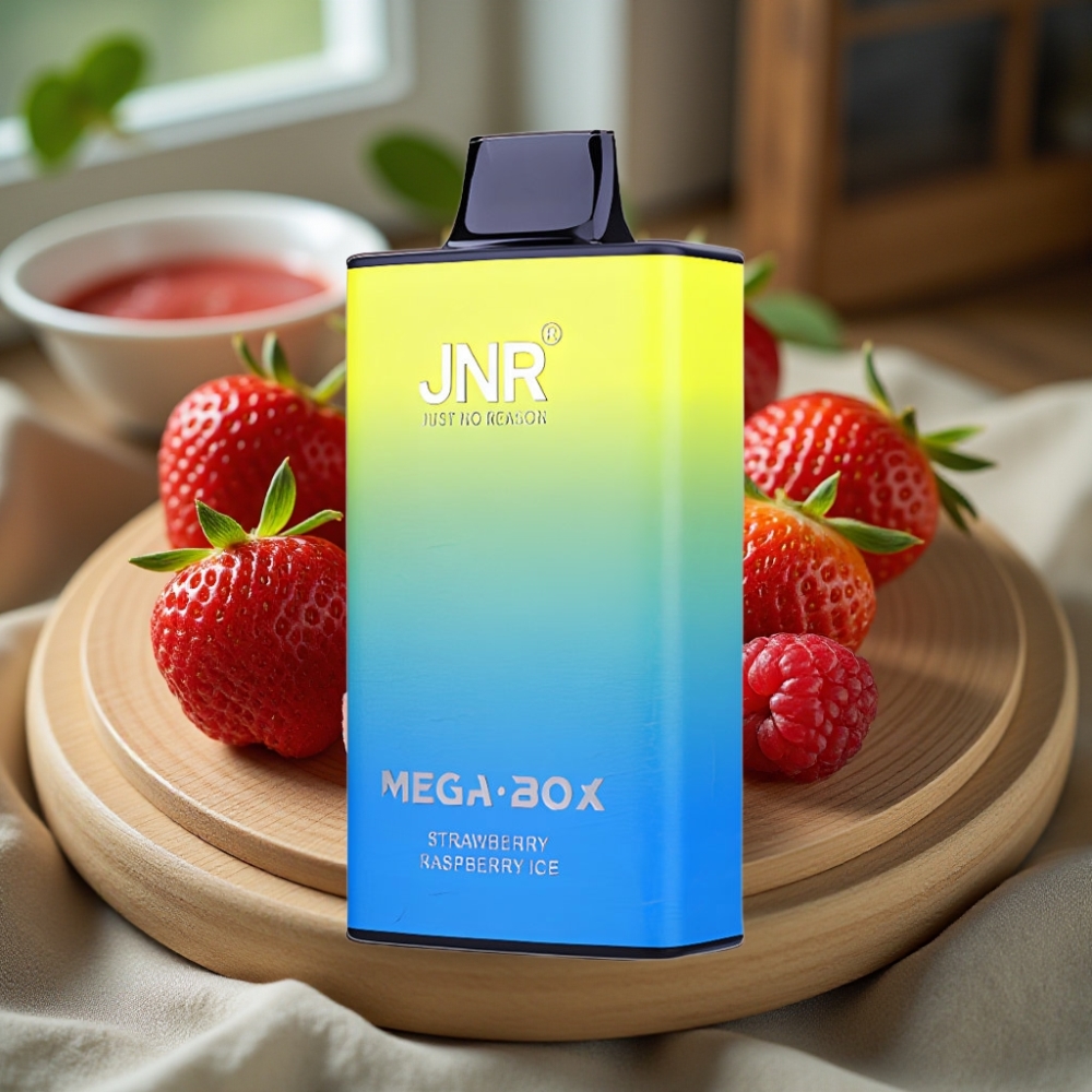 JNR Mega Box 25000 Puffs Wegwerp Vape Aardbei Framboos IJs 30ml 850mAh Dual Mesh Coil Type-C
