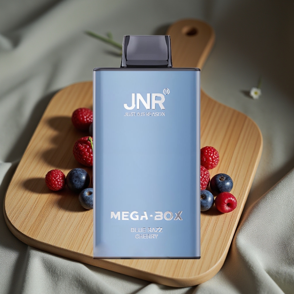 JNR Mega Box 25000 Puffs Wegwerp Vape Blauwe Framboos Kers 30ml 850mAh Dual Mesh Coil Type-C