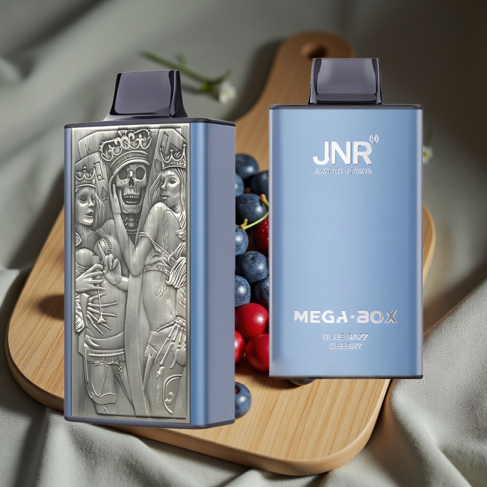JNR Mega Box 25000 Puffs Wegwerp Vape Blauwe Framboos Kers 30ml 850mAh Dual Mesh Coil Type-C
