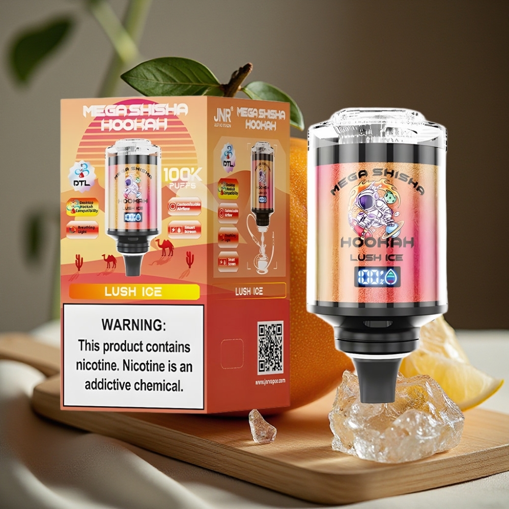 JNR Mega Shisha Hookah 100K Desktop Type-C Luchtig IJs 60ml 2200mAh