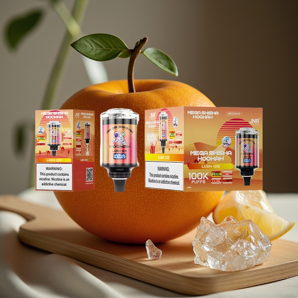 JNR Mega Shisha Hookah 100K Desktop Type-C Luchtig IJs 60ml 2200mAh