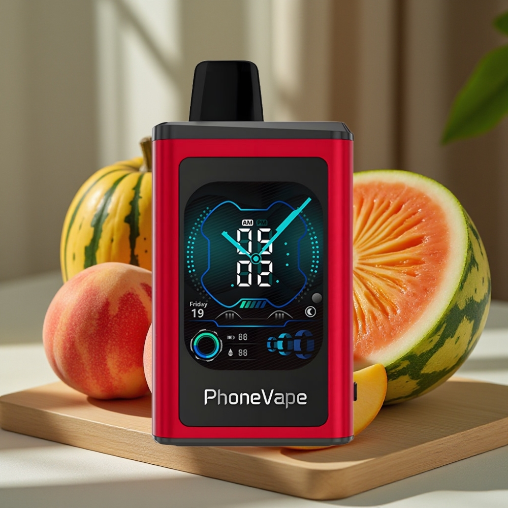 JNR PhoneVape 30000 puffs Herlaadbare Disposable Vape Perzik Mango Watermeloen Type-C Turbo Luchtstroom App Scherm