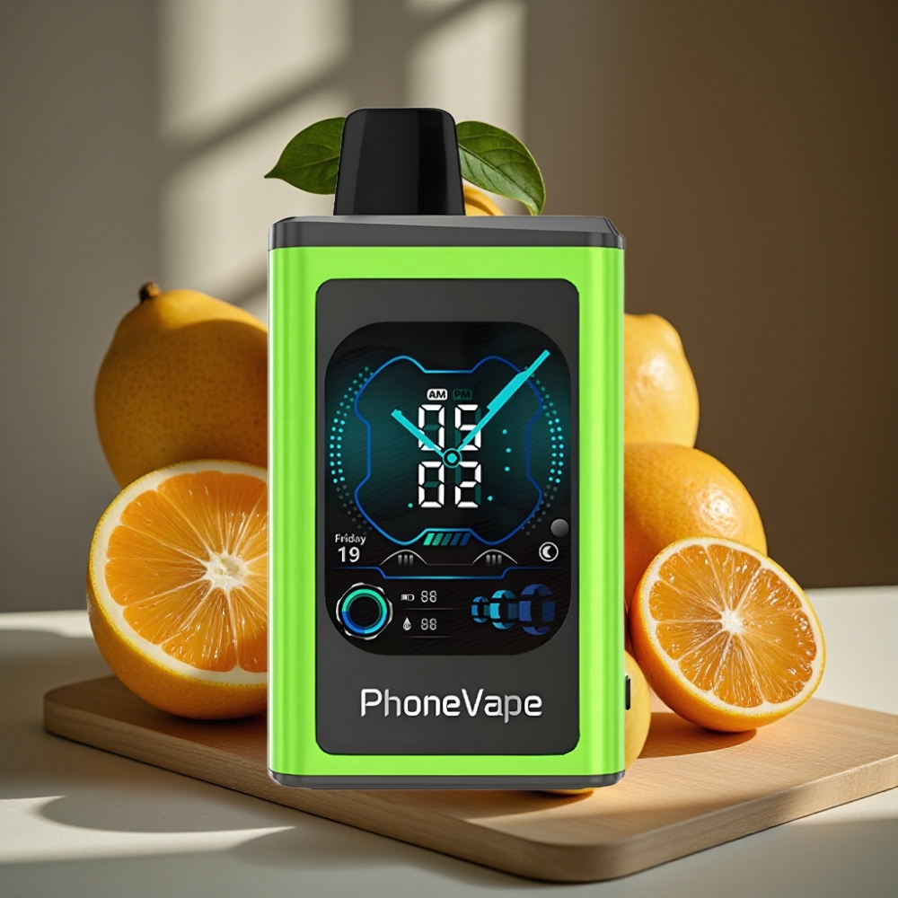 JNR PhoneVape 30000 puffs Herlaadbare Disposable Vape Zure Appel IJs Turbo Modus App Bediening