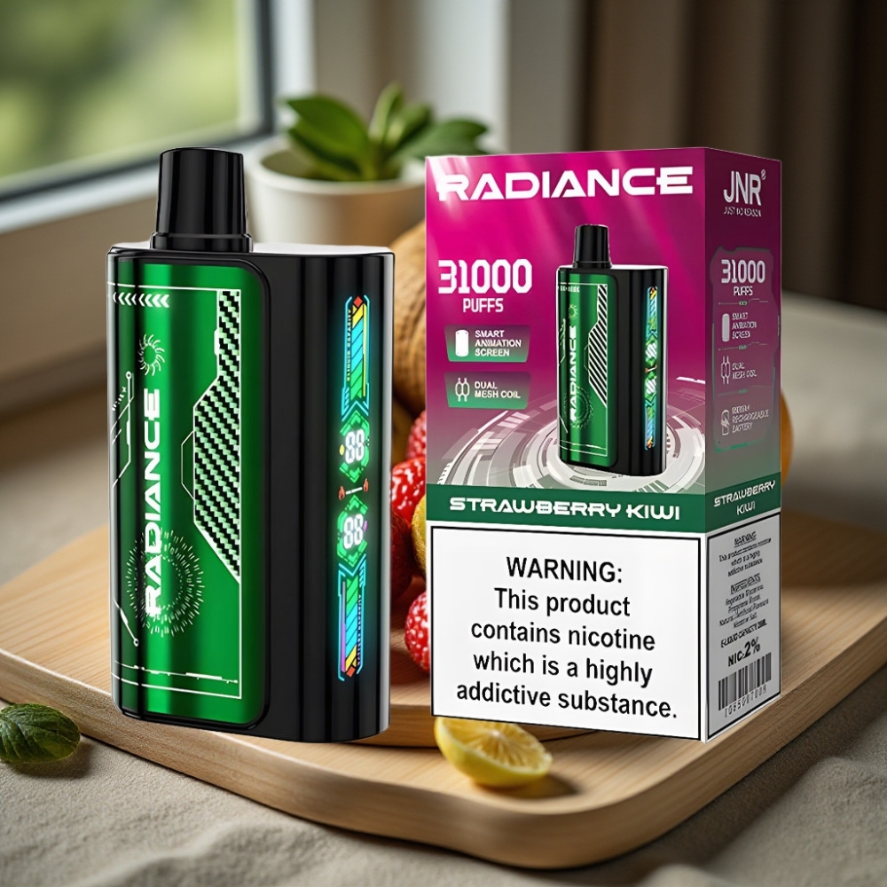 JNR Radiance 31000 Puffs Disposable Vape 28ml Dual Mesh Aardbei Kiwi