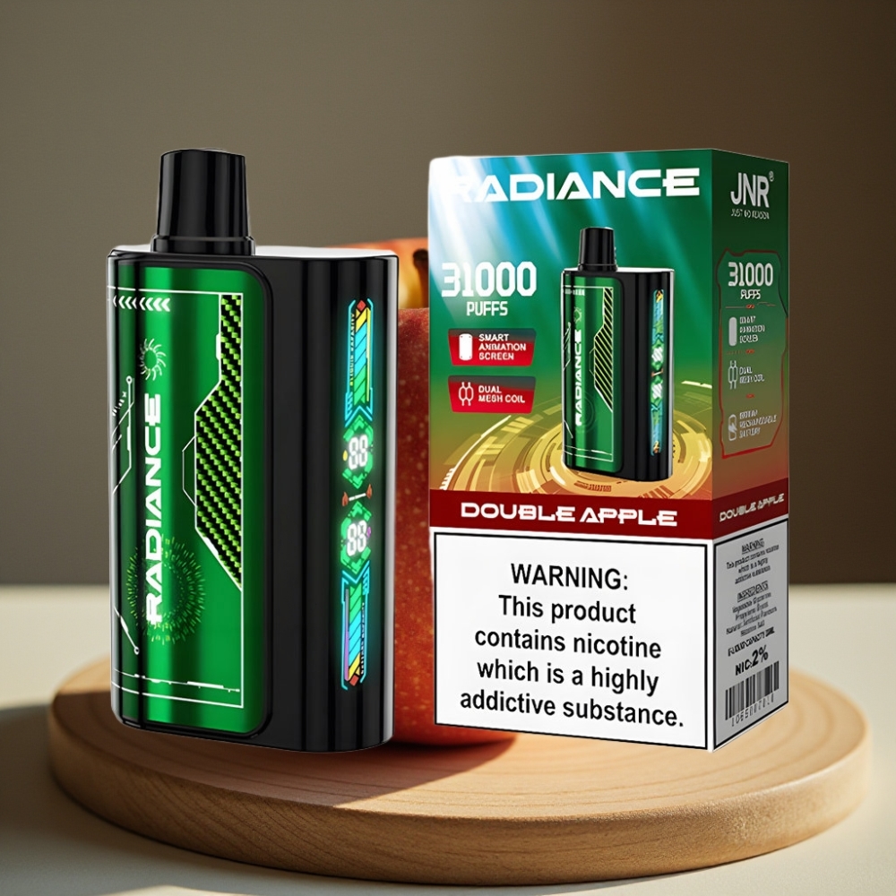 JNR Radiance 31000 Puffs Disposable Vape DUBBELE APPEL 28ml Dual Mesh 950mAh Type-C 2% Nicotine